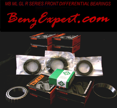 MERCEDES ML R GL FULL FRONT DIFFERENTIAL BEARING KIT w SEALS, AXLE SHAFT BEARING